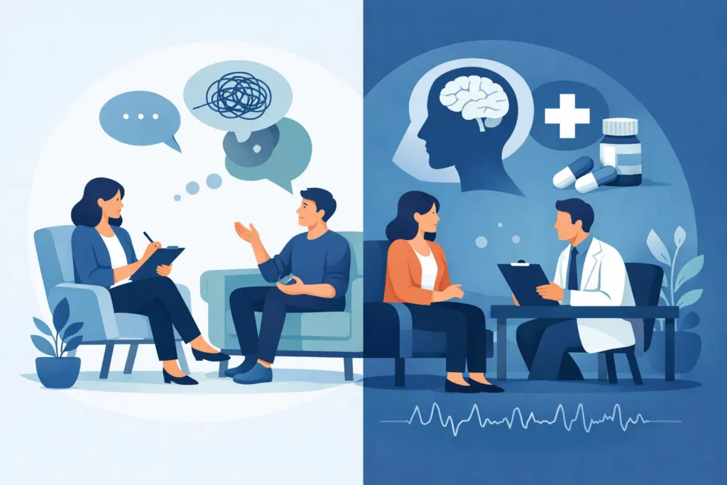 Therapy Versus Psychiatry Differences Explained